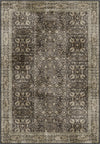 Brown persian rug with herati style motifs.