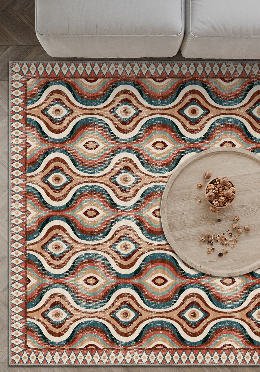 Solara Colorful Retro Rug