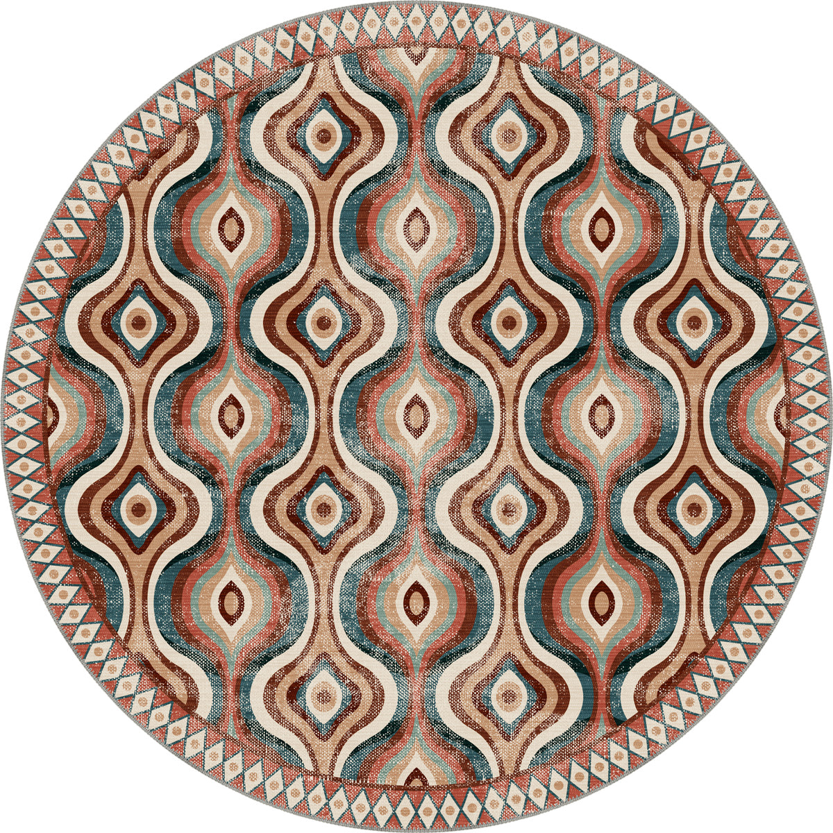Solara Colorful Retro Rug