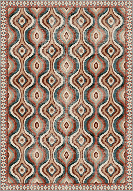 Solara Colorful Retro Rug