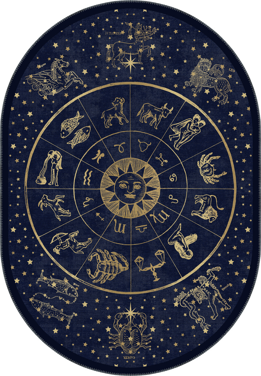 Vega Navy Zodiac Rug