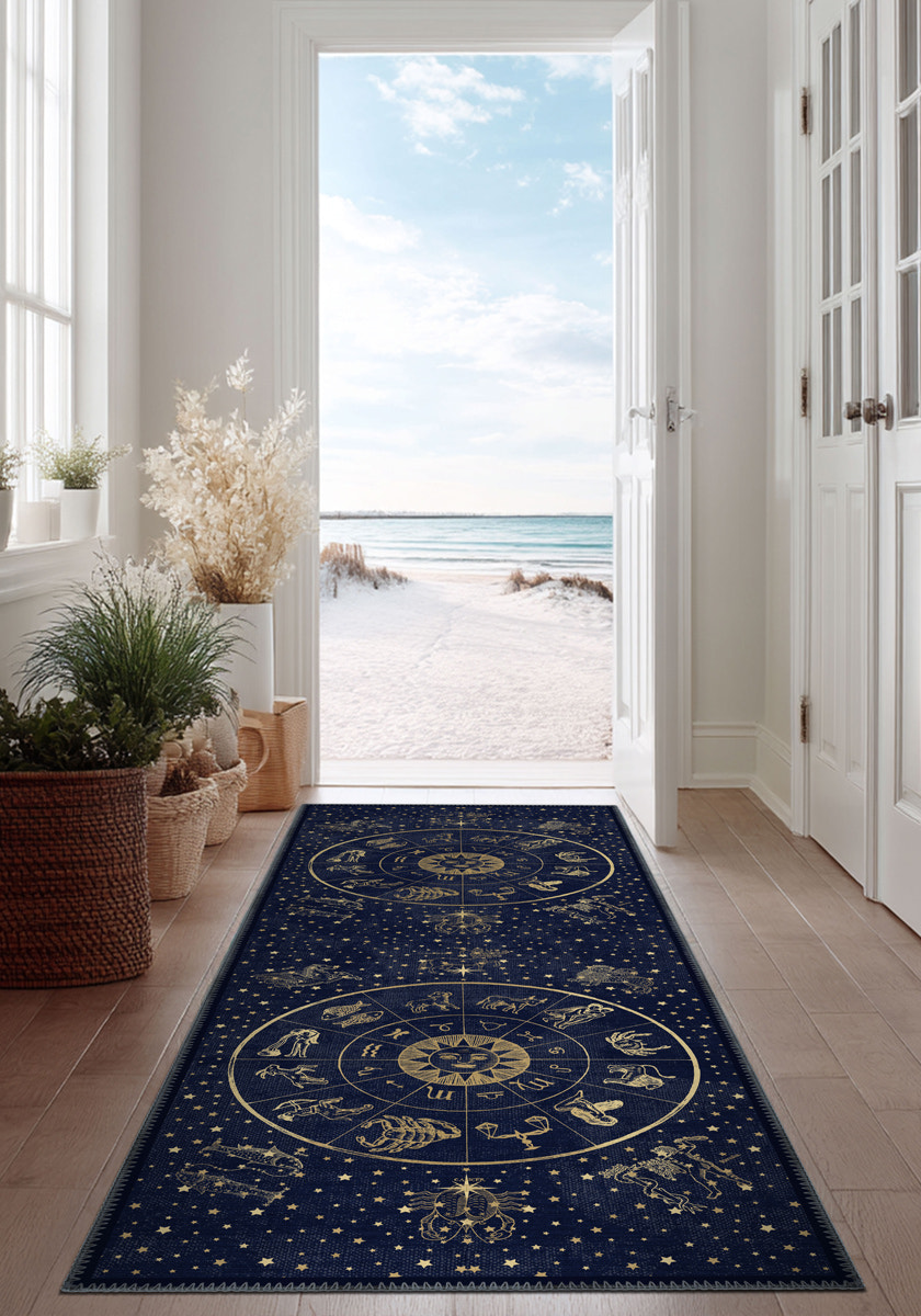 Vega Navy Zodiac Rug