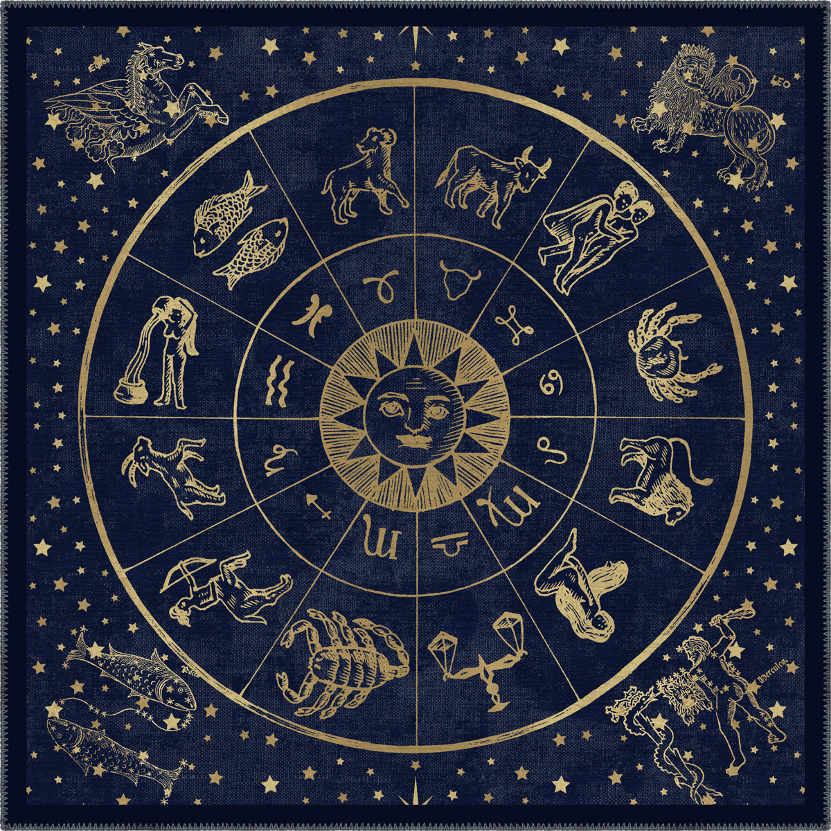 Vega Navy Zodiac Rug