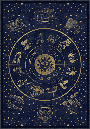 Vega Navy Zodiac Rug