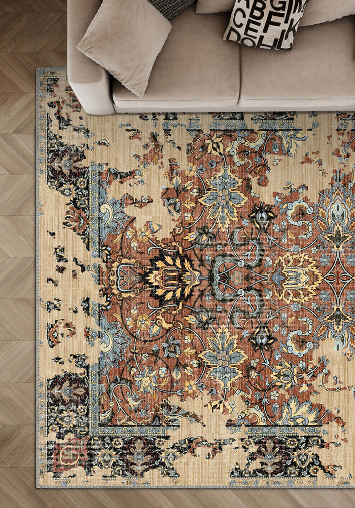Sorelle Terracotta Distressed Rug