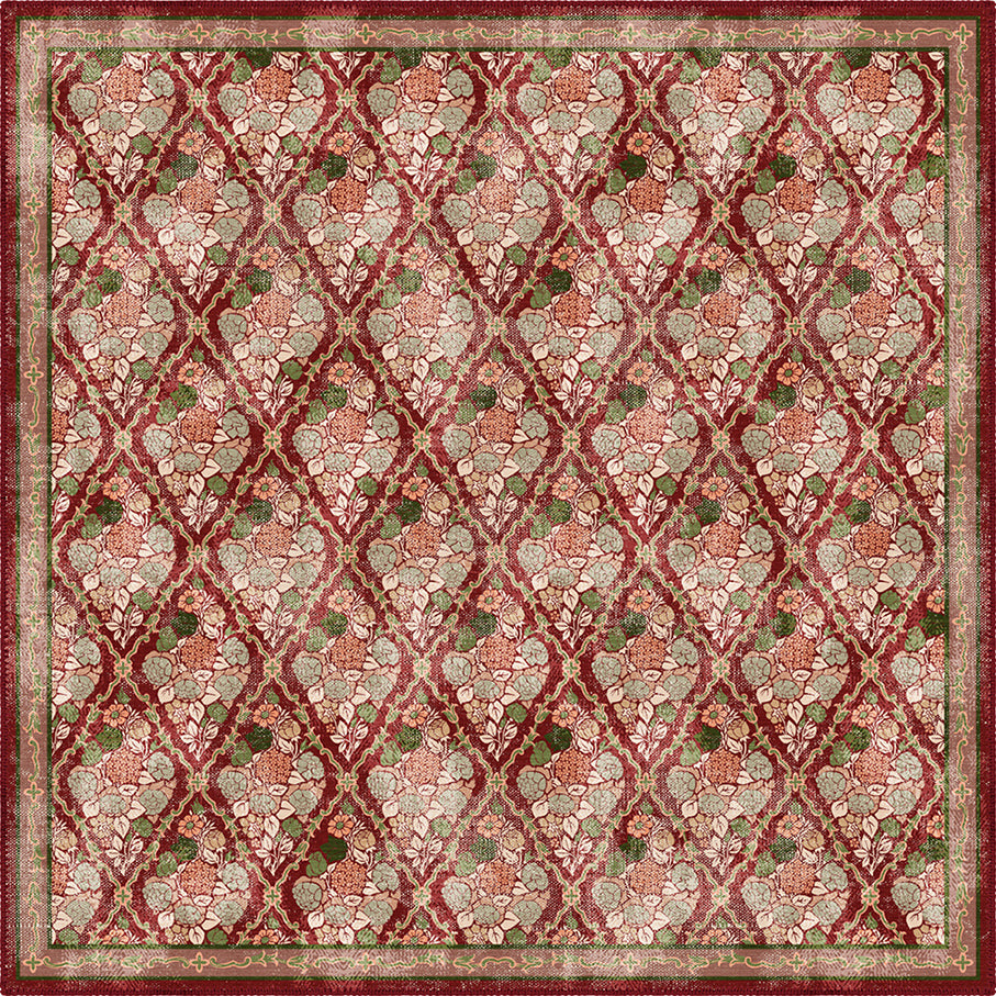Willow Floral Burgundy Rug