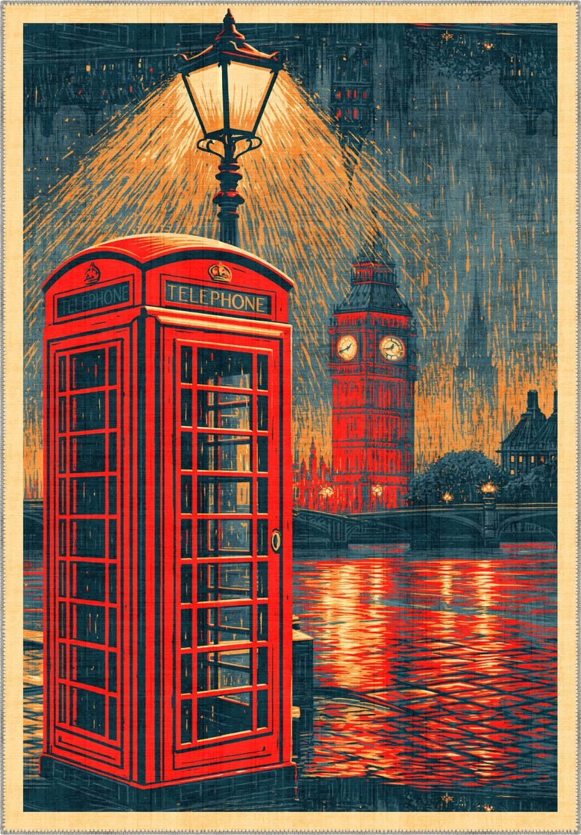 The Red Telephone Box Rug