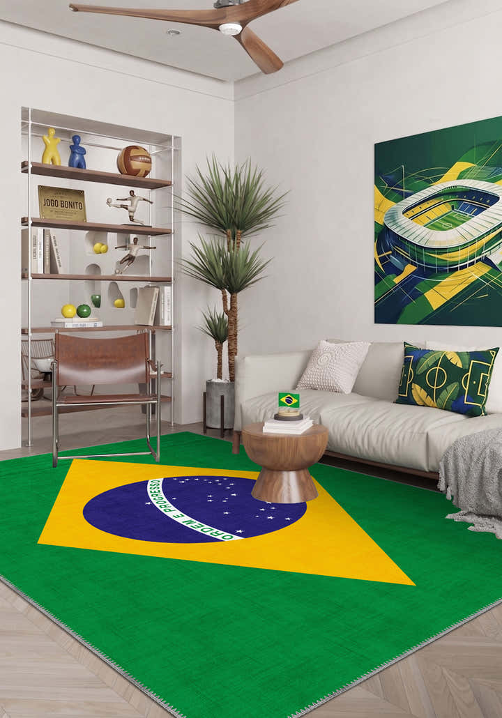 Rio Brazil Flag Rug