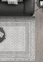 Calyra Grey Bordered Rug