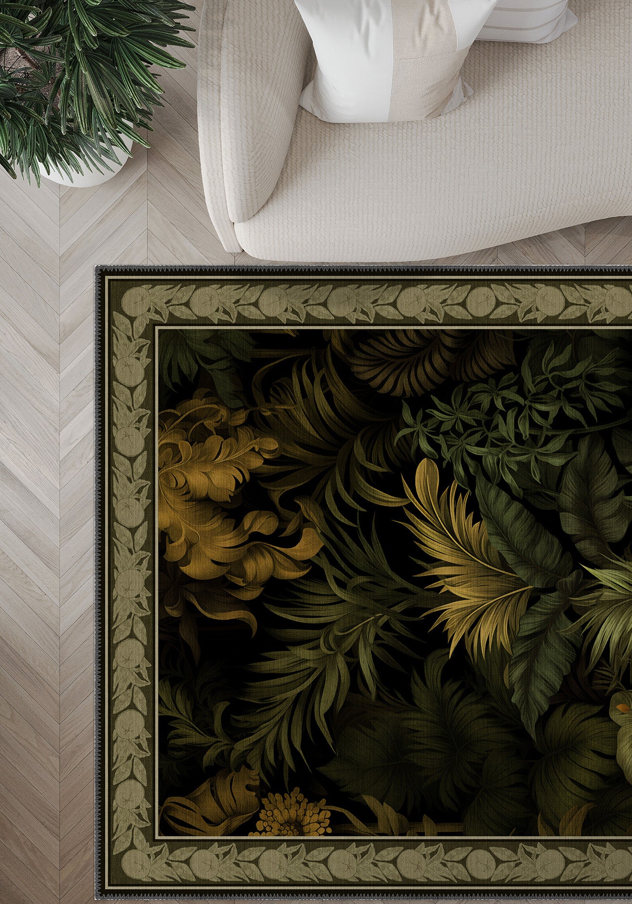Alaric Floral Green Rug