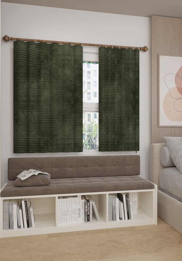 Oliver Dark Green Curtain